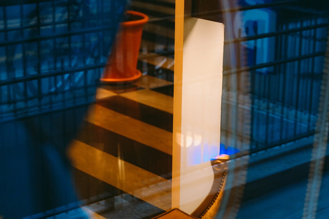 Contemporary Lighting: Modern Mushroom Stripe Glass Table Lamp