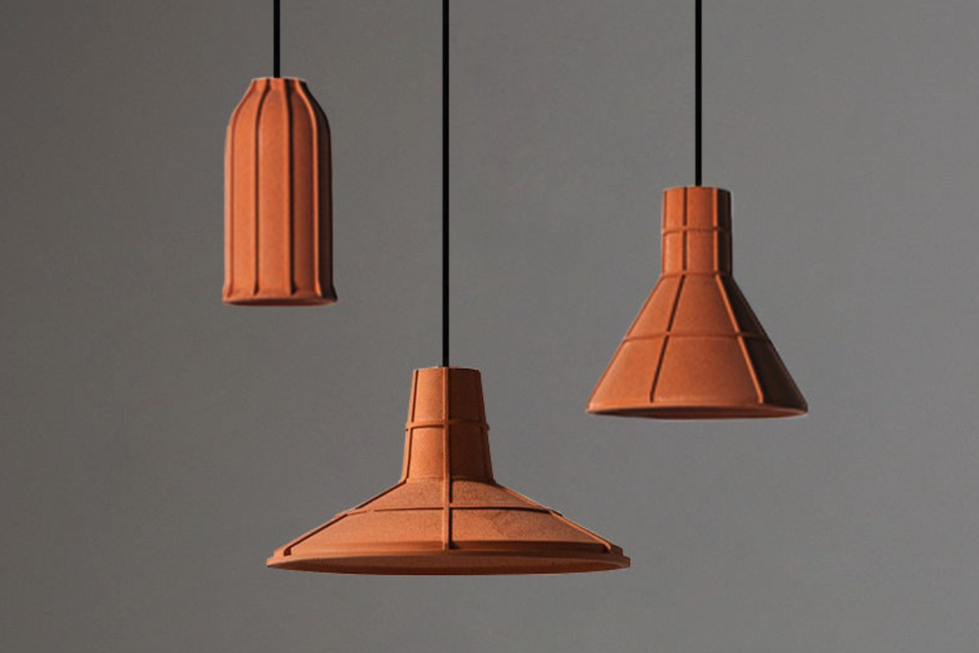 Contemporary Cement Chandelier: Industrial Elegance