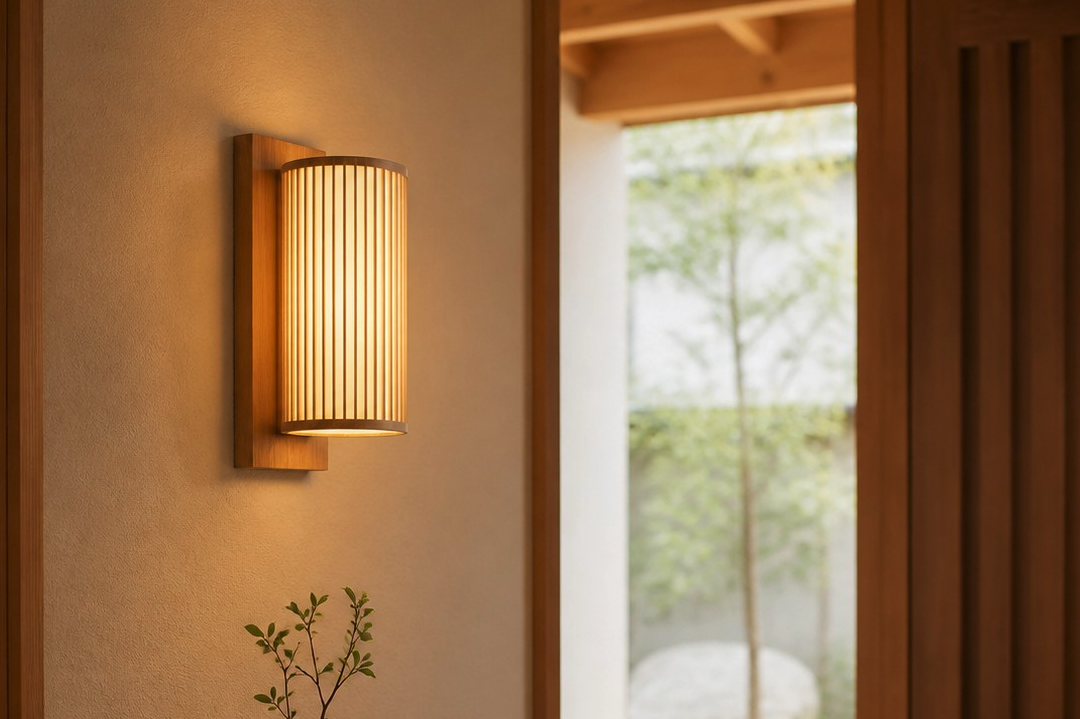 Japanese Wood Entryway Wall Lamp: A Stylish Addition