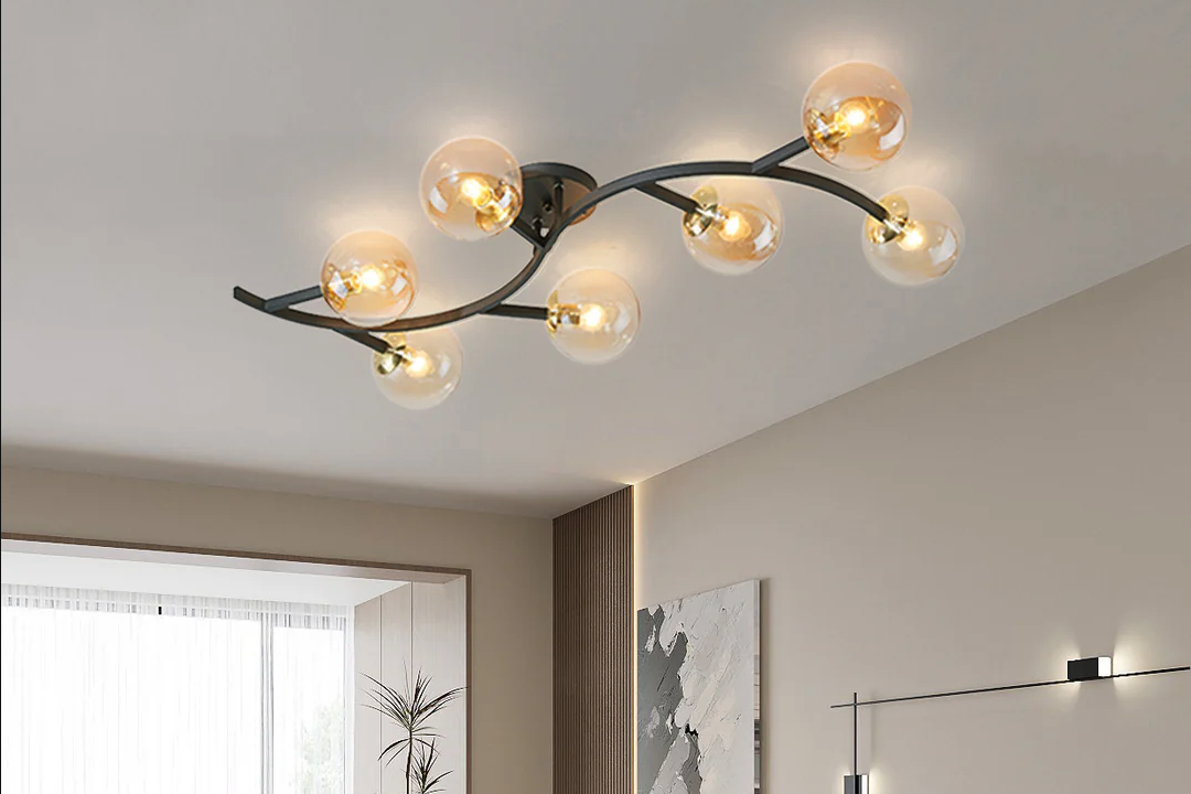 Nordic Style Dining Room: Multi-Head Magic Bean Ceiling Lamp