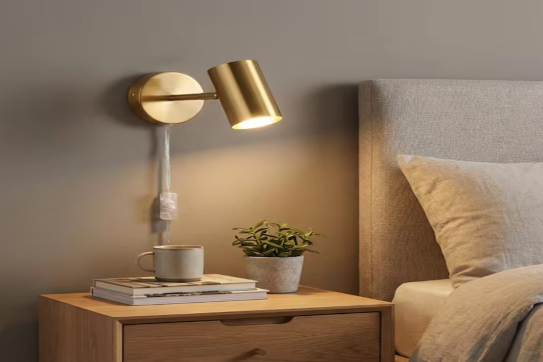 Stylish Plug-In Wall Lamp for Bedside Reading