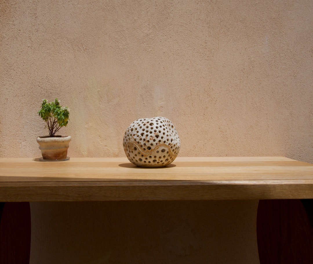 Timeless Elegance: Travertine Stone Table Lamp with Linen Shade